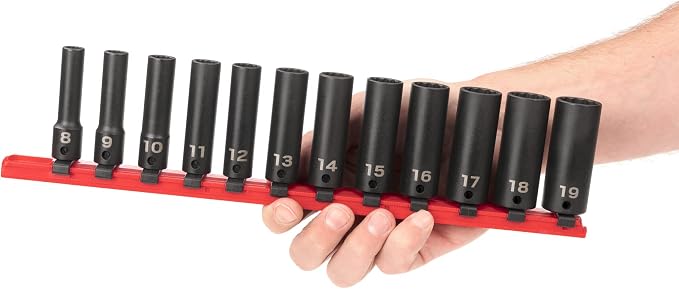 TEKTON 3/8 Inch Drive Impact Socket Set, 12-Piece | SID91111