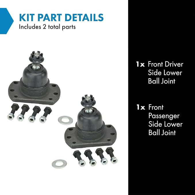 TRQ Front Lower Ball Joint Set Compatible with 1988-1996 Buick Regal 1990-2001 Chevrolet Lumina 1995-1999 Monte Carlo 1988-1997 Oldsmobile Cutlass Supreme Pontiac Grand Prix