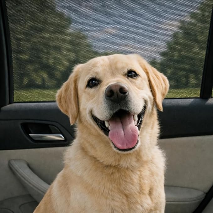 XXL/Car Side Window Shades for SUVs - Baby Protection from Sun (97% UV Reduction), Heat, Bugs & Privacy, Double-Layered Stretchy Mesh Screens, 2-Pack by Qualizzi