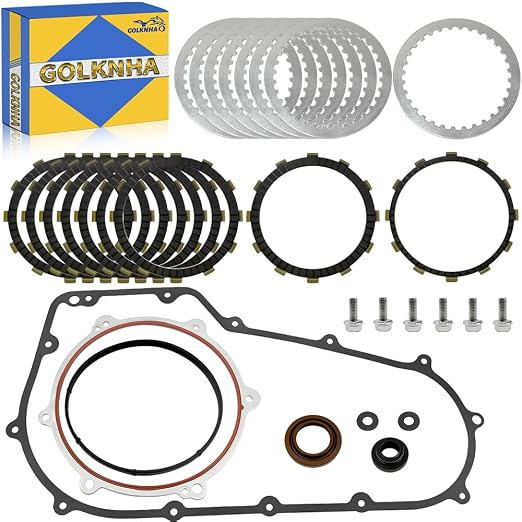 Clutch Kit & Primary Gasket Compatible with Dyna Fat Boy Heritage Softail Softail OEM #34934-06 37932-98 37913-98 60547-06FM