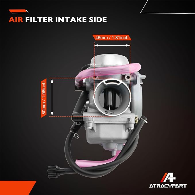 Carburetor Compatible with Arctic Cat 250 300 2x4 4x4 2001 2002 2003 2004 2005 RED GREEN #0470-448 Carb(Includes Air Filter & Fuel Valve Petcock with Spark Plug)