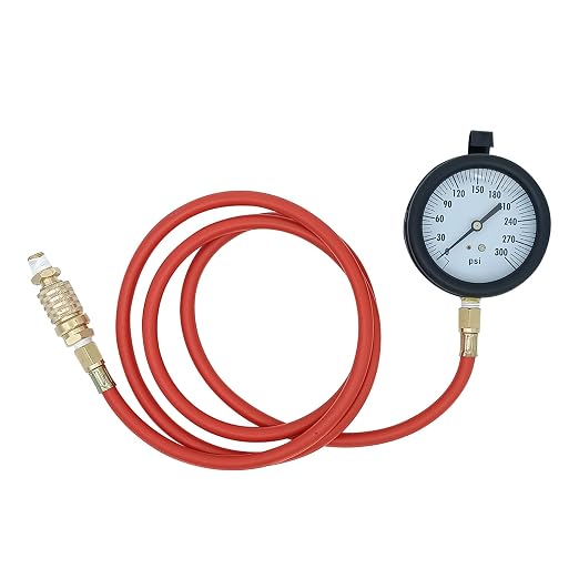 TU-32-20, Compuchek Fuel System Pressure Test Gauge,3-1/2", 300 PSI Gauge,Fit for Cummin-s Diesel Engines and Other Diesel Engines, for Road Testing(6FT)