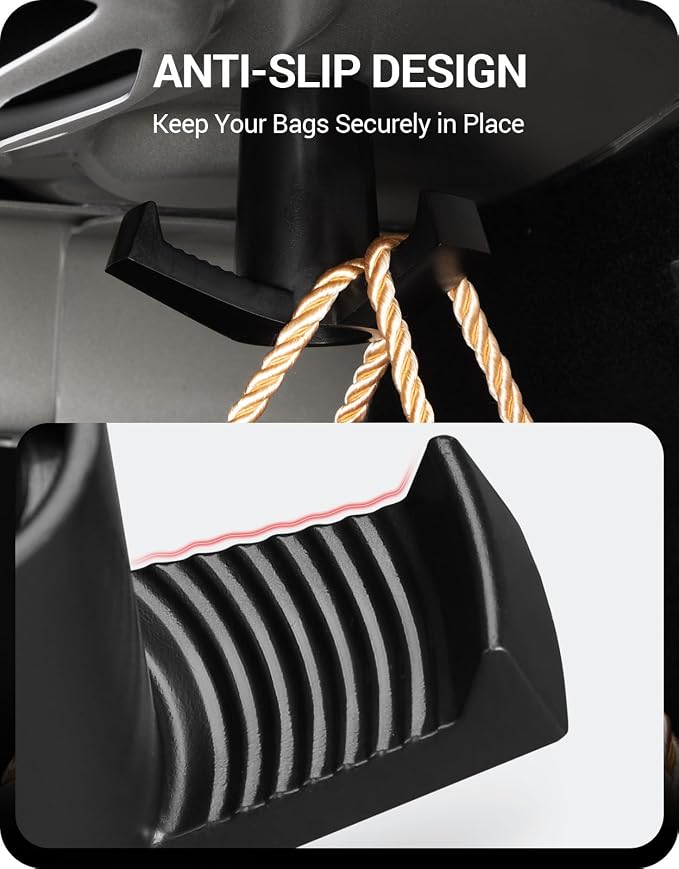 BASENOR 2026-2024 Tesla Model 3 Center Console Organizer and Model 3 Trunk Grocery Bag Hook