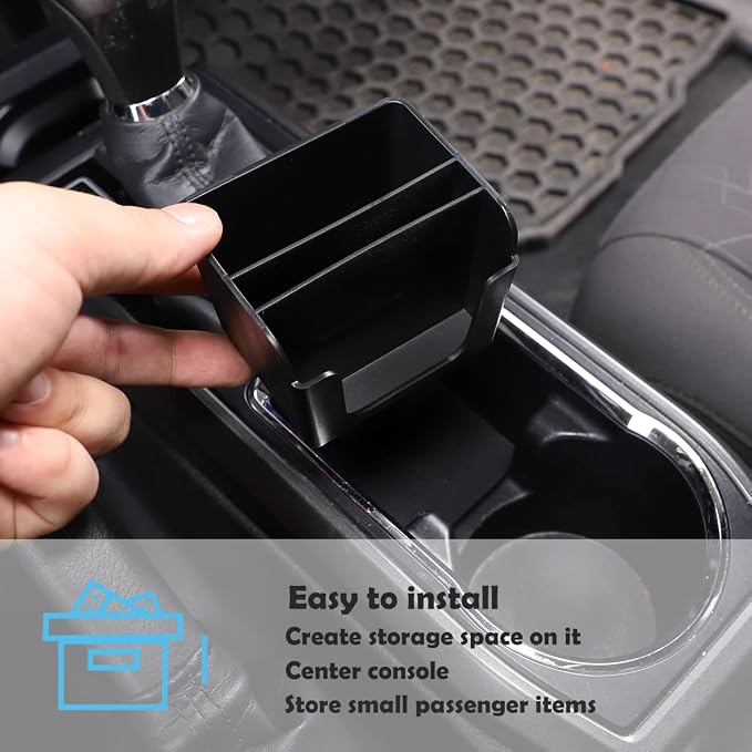Gearbox Water Cup Holder Compartmental Storage Box, Car Card Storage Box for Toyota Tacoma 2016-2023, 1 PCS