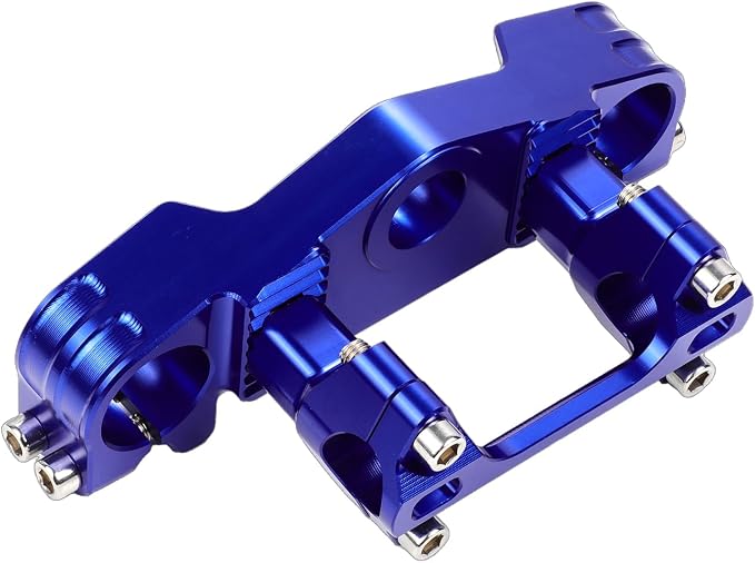 Dirt Pit Bike Top Triple Clamp 7/8" 22MM Upper Triple Tree Bar Mount with Risers Set CNC for TTR 110 TTR110 TTR110E 2008-2025 Blue Motorcycle Motocross