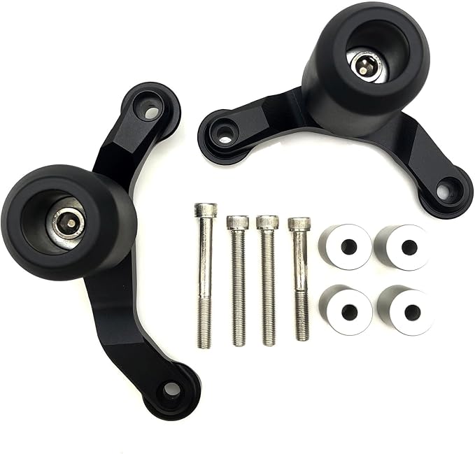 MZS Motorcycle Frame Sliders, Crash Protector Falling Protection Guards Kits No Cut Accessories Aluminum Black Compatible with Z H2 2020-2024 / ZH2 SE 2020-2024