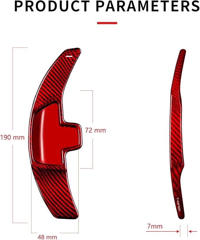 T-carbon Genuine Glass Fiber Paddle Shifter Extension Compatible with Mercedes Benz Steering Wheel Paddle Shifter Fits for Mercedes Benz A B C E S Class CLA CLS GLC GLE450 GLS G Series