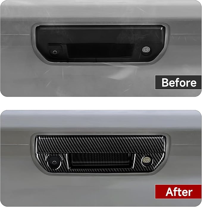 Car ABS Carbon Fiber Rear Trunk Door Handle Cover Interior Trim Decal for Chevy Colorado/GMC Canyon 2023 2024 2025 Accessories