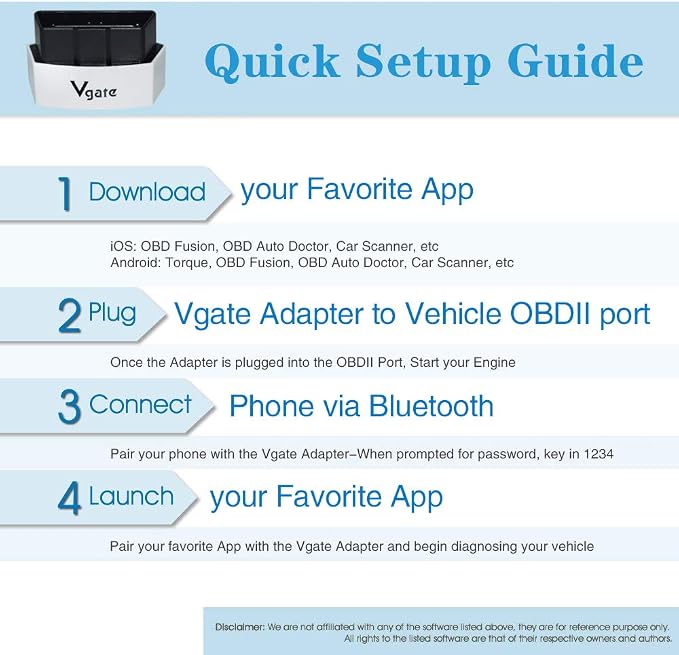 Vgate iCar 3 WiFi OBD2 Scanner Scan Tools Interface Adapter Car Diagnostics Tool for iOS iPhone iPad and Android, Auto Sleep(White)