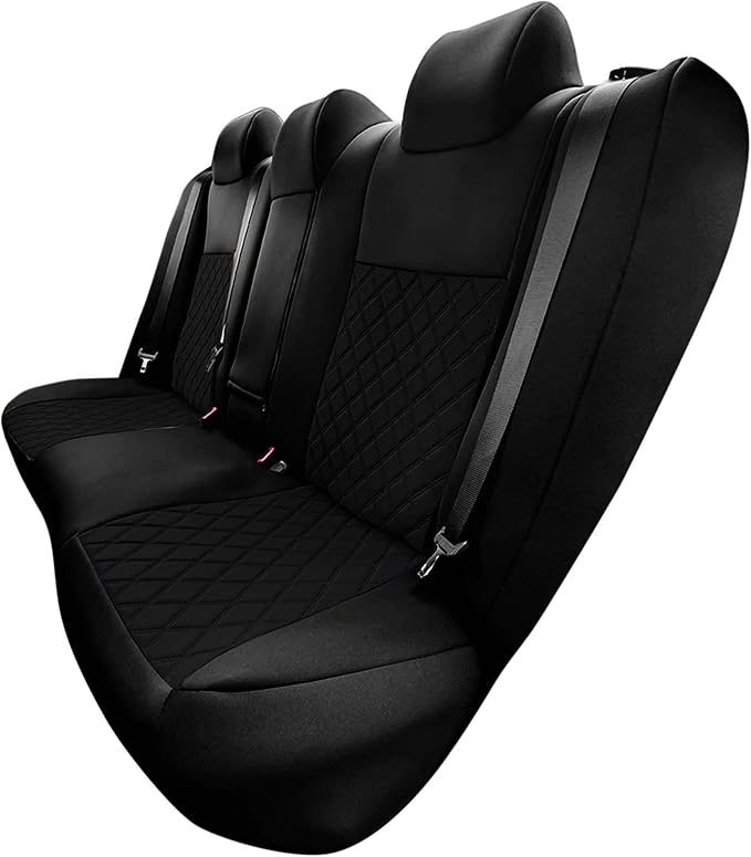 FH Group Custom Fit Seat Covers Specifically Made for 2012-2017 Toyota Camry LE | SE | XSE | XLE - Ultraflex Neoprene Waterproof Car Seat Cover, Rear Set Black