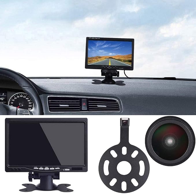 HD 720p 1000 TV Lines Car Rear View Backup Camera Waterproof Reverse Camera+7" inch TFT LCD Monitor for Jeep Wrangler/Willys/Unlimited/Sahara Spare tire Rubicon 2007-2015