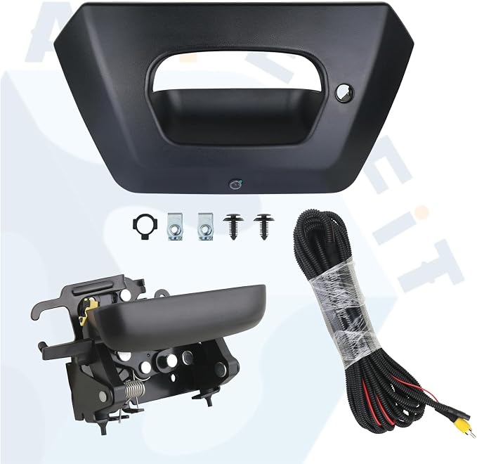 APPERFiT Backup Camera with Tailgate Handle & Bezel Trim 15094722 93440179 Compatible with Chevrolet Chevy Avalanche 1500 2500 2002 2003 2004 2005 2006 Tail Gate Reverse Back Up Camera