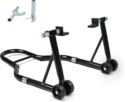 Donext Motorcycle Stand 850LB Sport Bike Rear Wheel Lift Swingarm Paddock Stands Black, Fit for BMW Yamaha Honda Kawasaki Suzuki, with U+L Forks
