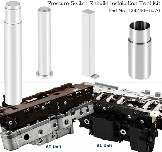 Pressure Switch Rebuild Installation Tool Kit and Pressure Switch Rebuild Kit Compatible with 6L45, 6L50, 6L80, 6L90, 6T70 (Gen. 1), 6T75 (Gen. 1) Replace for 124740-70K 124740-TL70