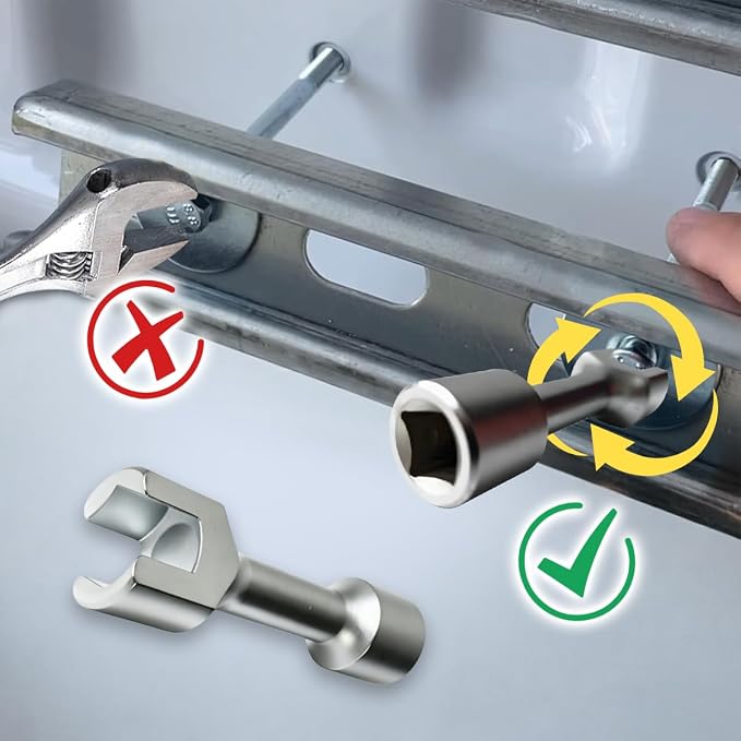 Socket 3/4" (19mm) for Strut Channel, Nut Driver 1/2" Drive Compatible with all 1-5/8" wide Strut Channels, suspension strut socket tool (4 PACK)