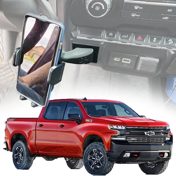 Smash Mount Twist - Raido, Dashboard Silverado Phone Mount 2019, 2020, 2021, Cellphone Holder, Dashboard Accessories, Driver Side Mount (Standard)
