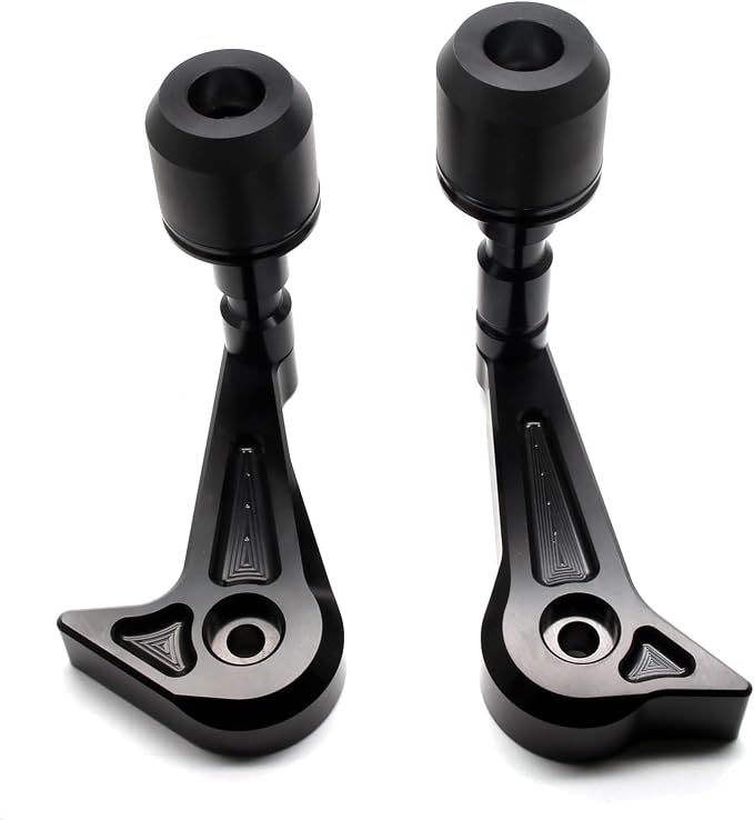MZS Motorcycle Frame Sliders, YZF-R6 Falling Crash Protector Guards No Cut Kits CNC Black Compatible with YZF R6 2017 2018 2019 2020 2021