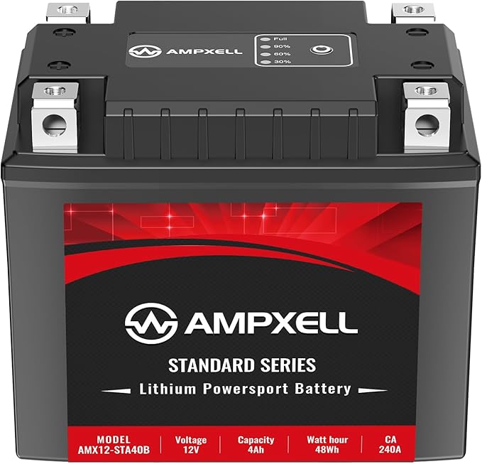 YTX14AH Lithium Motorcycle Battery, 12V 4Ah 240 CCA 2.8 lbs Lightweight, Powersports Replacement for ATV UTV Scooter Generator，Compatible with Polaris Sportsman 570 Ranger 500 Kawasaki
