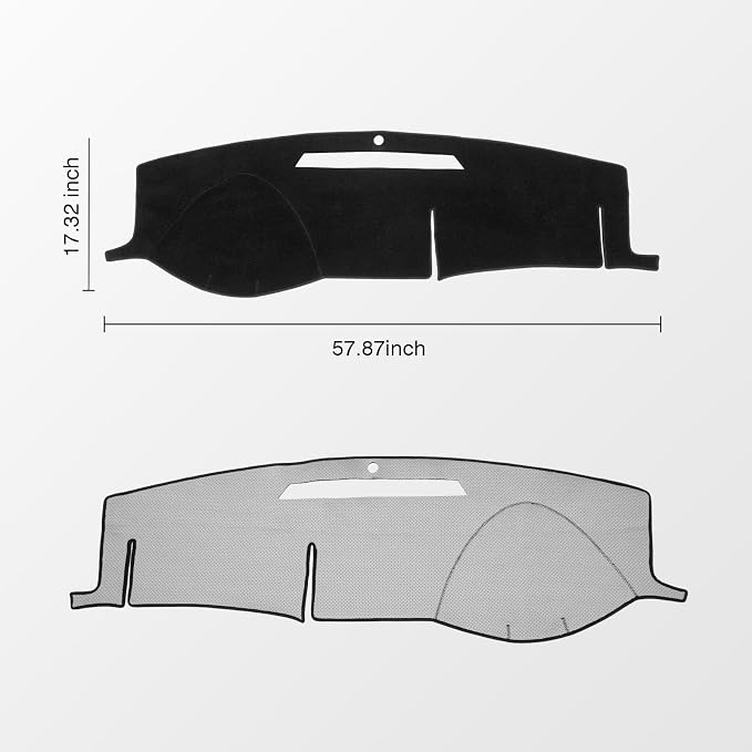 KUST Black Dash Cover for Chevy Chevrolet Impala 2006-2013/Impala Limited 2014-2016 Non-Slip Dashboard Cover Interior Accessories for Impala Custom Fit Dash Mat Sunshade No Glare