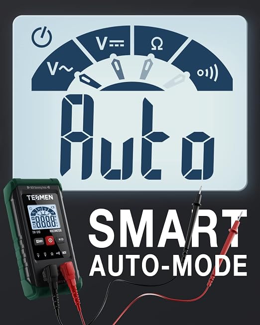 TESMEN TN-213 Voltage Tester with TM-510 Digital Multimeter Bundle, Great Electrical Testing Kit for DIYers, Ideal for a Wide Range of Projects, Measures AC/DC Voltage, Resistance, and Continuity