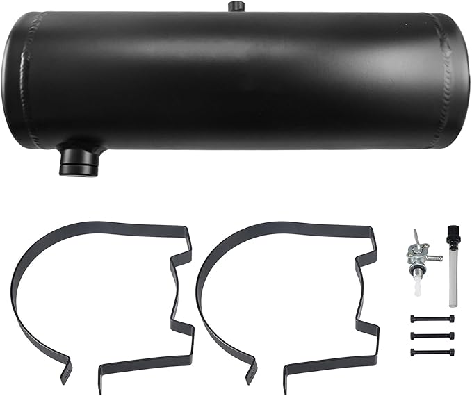 High quality Black Go Kart Gas Tank Fuel Tank Aluminum Cylinder 6 x 20" Center Fill 2.2 Gallon minibike gas fuel tank For Golf Cart ,Motorcycle ,Dune Buggy ,mini bike ,go kart performance part