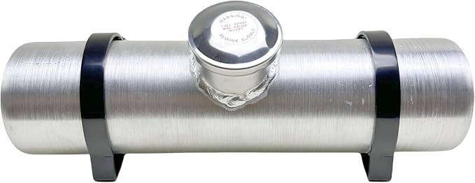 JSD 0.72 Gallon 4" x 15" Aluminum Spun Round Gas Tank Center Fill 1/4 NPT Outlet For Golf Cart ,Mini Bike