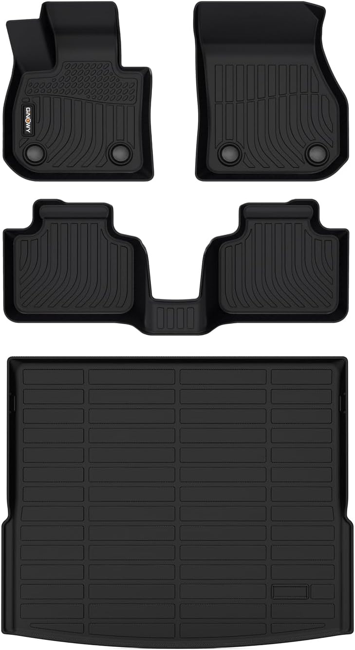 GINOWY- Floor Mats & Cargo Liner for BMW X1 2023-2025, TPE All Weather Car Floor Mats Rubber Cargo Mats Trunk Mat for BMW X1 Car Accessories
