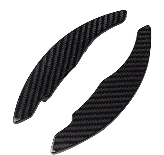 Steering Wheel Shift Paddle Extended Shifter Trim Cover Compatible with Volkswagen Golf 7 Scirocco SAGITAR GLI LAMANDO GTS Polo GTI Carbon Fiber Car Accessories Gloss Black