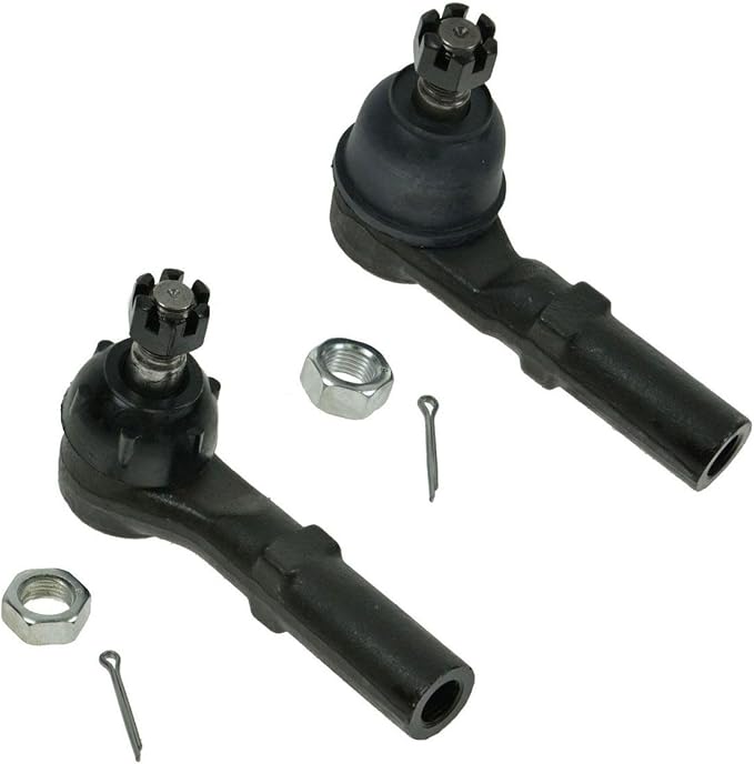 TRQ Front Outer Tie Rod Set 2 Piece Compatible with 1997-1999 Dodge Dakota 98-99 Durango
