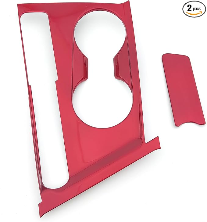 YOUTOOCAR Water Cup Holder Trim Cover Compatible with Hyundai Elantra N/N Line (CN7) 2021–2025 Interior Accessories (Red)