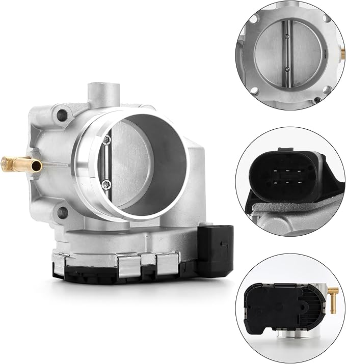 Electronic Throttle Body Assembly for Audi TT Quattro 2000-2006 Volkswagen Beetle 1999-2001 Golf 2000-2006 Jetta 2000-2005 1.8L L4 – OEM Replacement Part # 06A133062BD TB1067 977-356