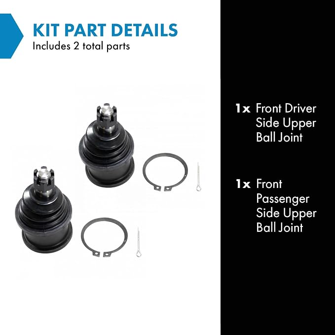 TRQ Front Upper Ball Joint Driver and Passenger Side Compatible with 1997-2002 Ford Expedition 1997-2003 F-150 2004 Heritage 1997-1999 F-250 1998-2002 Lincoln Navigator