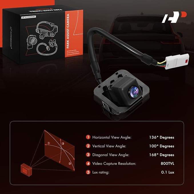 A-Premium Park Assist Camera Rear View Backup Reverse Camera Compatible with Select Chevrolet Models - 2018-2019 Traverse