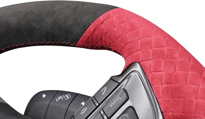 MEWANT Hand Sewing Breathable Car Steering Wheel Cover for Subaru WRX 2015-2021 / WRX STI 2015-2021 Steering Wheels Accessories for Subaru WRX (STI)