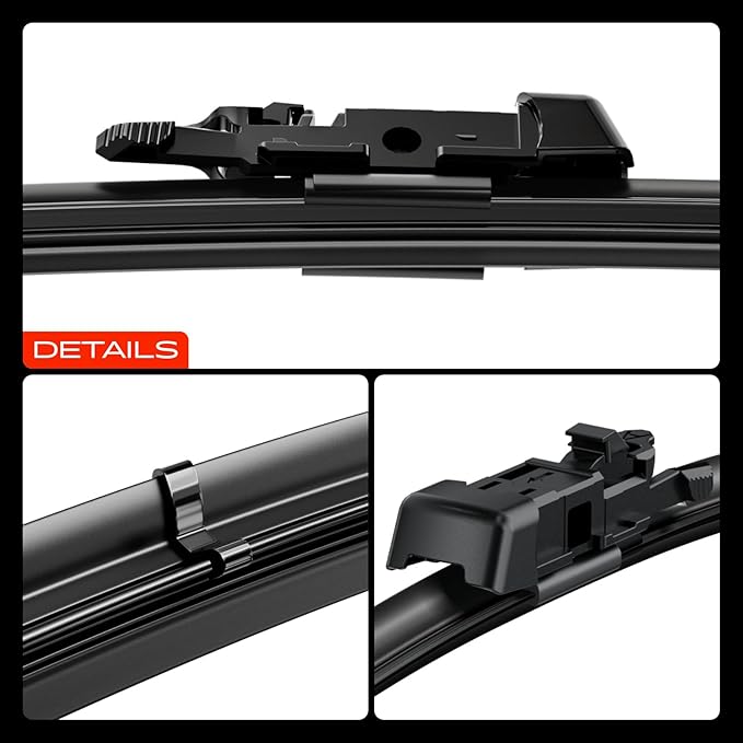 A-Premium 26"+15" Windshield Wiper Blades Compatible with Chevrolet Sonic 2012-2020, Caprice 2011-2017, SS 2014-2017 & Pontiac G8 - TL2/PTB Connector, with Wear Indicator & Towel (Pack of 2)