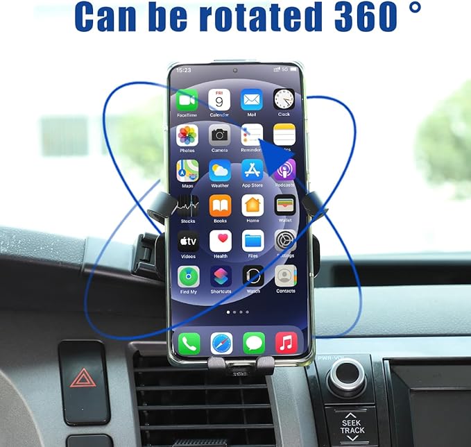 HAPPYHORSE Car Phone Mount Compatible with Toyot@ Tundra/Sequoia 2007-2013 Central Control Navigation Cell Phone Holder Dash Clip Dash Panel Mobile Phone Bracket Stand Accessories (Style B)