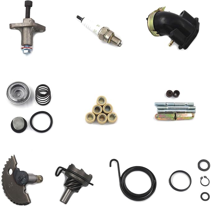GY6 Cylinder Rebuild Kits Trkimal 47mm 80cc Big Bore Upgrade Kits for 49cc 50cc 139QMB Engines 64mm Valve scooter moped parts, GY6 Engine parts for Chinese Scooter(64mm Valve Length)