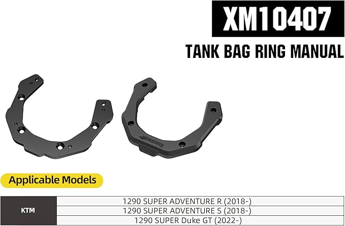 Rhinowalk Magnetic Motorcycle Tank Bag 5–6.5L Expandable, Quick Release Motorbike Fuel Tank Bag with Lock, Waterproof Storage Backpack with Rain Cover (XM10407)