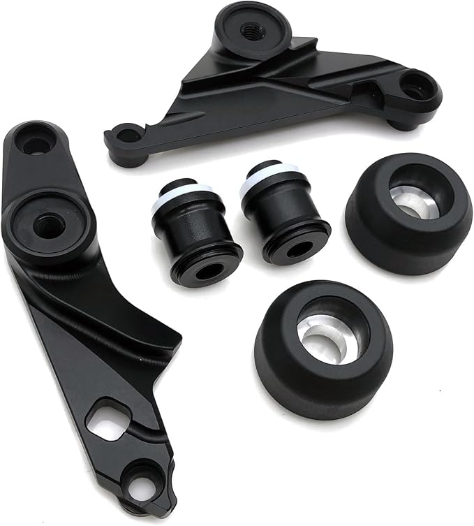 MZS Motorcycle Frame Sliders Compatible with S1000R 2021-2025 / M1000R 2023-2025, Aluminum Falling Crash Protector Engine Crash Pad Accessories No Cut Kits Black