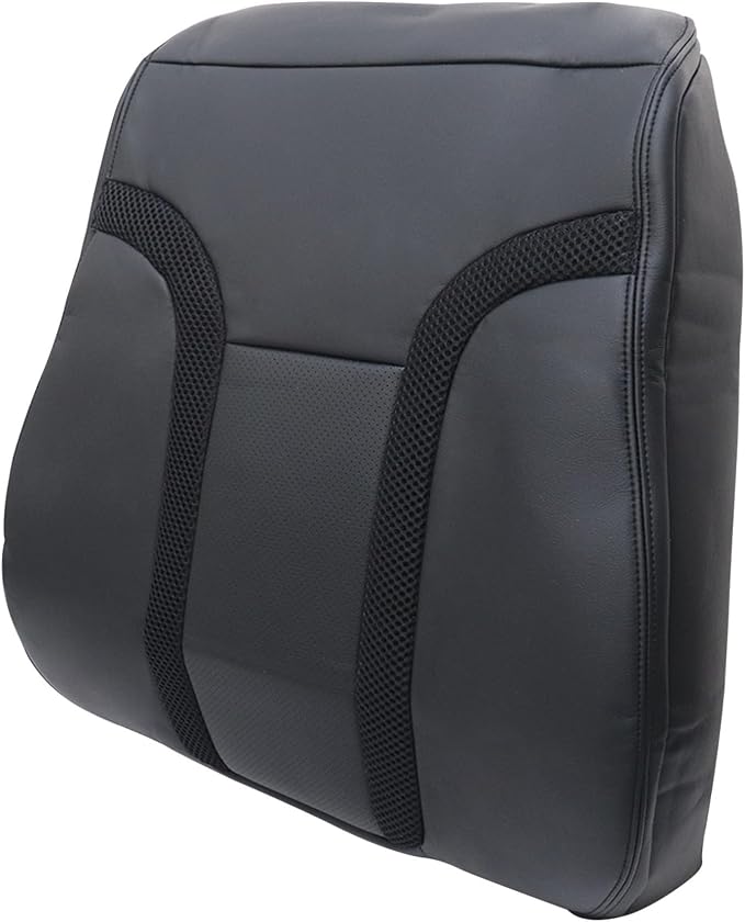 Front Driver & Passenger Bottom & Top Lean Back Replacement Perforated Leather Seat Covers Black Compatible with Ford F150 SVT 2010 2011 2012 2013 2014