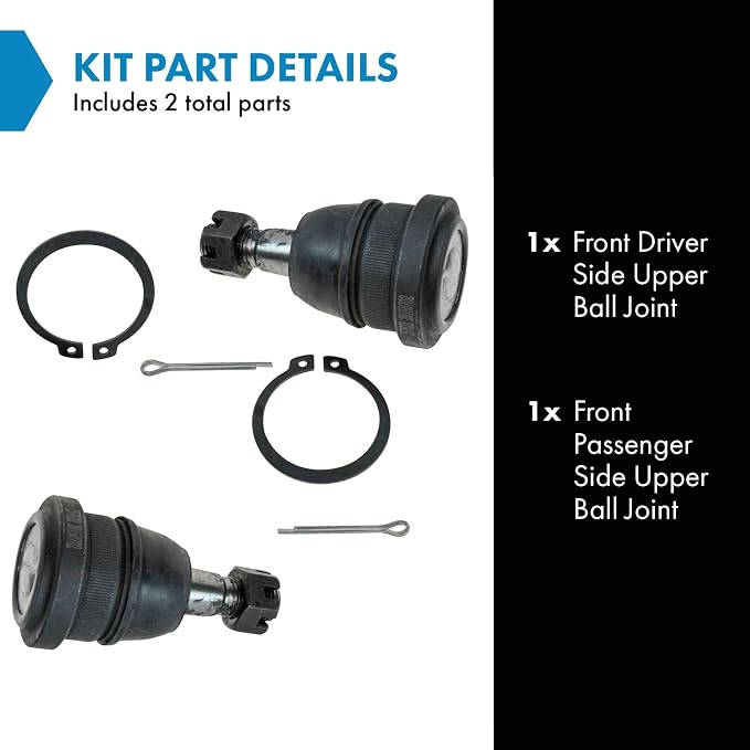TRQ Front Upper Driver and Passenger Side Ball Joint Set Compatible with 2004-2013 Infiniti QX56 2014-2022 QX80 2004 Nissan Pathfinder Armada 2005-2023 Armada 2004-2023 Titan