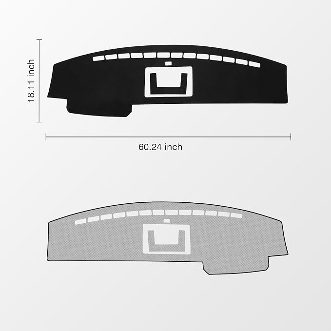 KUST Black Dash Cover Compatible with 2009-2014 Ford F150 F-150 Raptor (with Light Sensor) Polyester Dashboard Cover Non-Slip Dash Protector Accessories for F150 Custom Fit Dash Mat No Glare