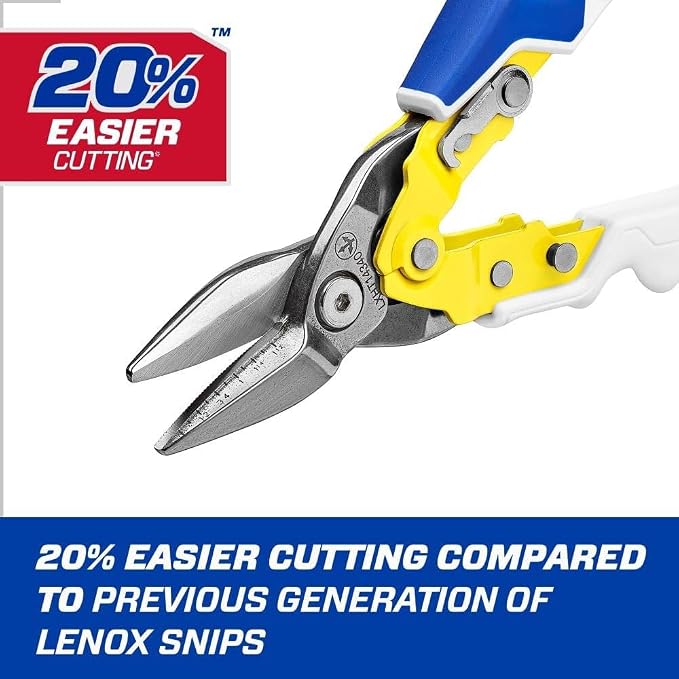 LENOX TOOLS Pliers, Straight Avitation Snips, With Durable Grip (LXHT14340)