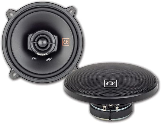 Alphasonik 1 Pair of NS52 Neuron Series 5.25" (300 Watts Max for The Pair) 150 Watts Max Per Speaker 2-Way Full-Range Car Audio Speaker with PEI Dome Tweeter Polypropylene Cone Grilles Included