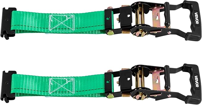VEVOR Wheel Chock Tie-Down Kit, Chock-Style Trailer Tie Down Strap, Car Tie Down Kit with Buckle, Break Strength 4380 lbs & Working Load 1460 lbs Motorcycle System for ATVs, UTVs & Trailers