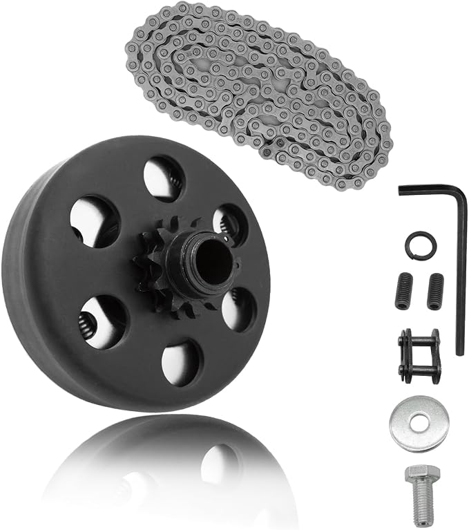 Centrifugal Clutch 3/4" Bore 12 Tooth with #35 Chain for Predator 212, Honda GC GX Engines and Most 2-6.5HP Small Engines performance Parts, Perfect for MiniBike, Go Kart, Lawnmower.