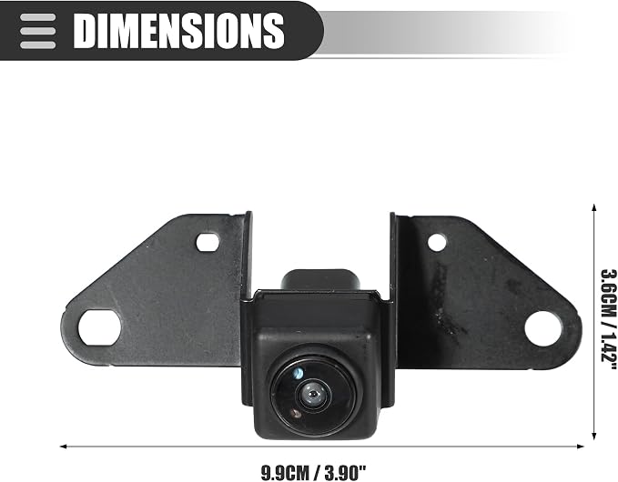 Motoforti Front View Parking Camera, for Nissan Rogue Sport 2017-2019, Plastic Metal, No.284F1-4EA1A/284F1-4EA0A, Black