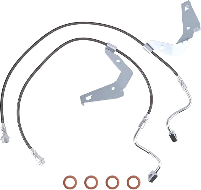 maXpeedingrods Extended Brake Lines for Ford F-250 F-350 Super Duty 4WD 2008-2016 w/4-6" Lift, Front Stainless Steel, DOT Approved