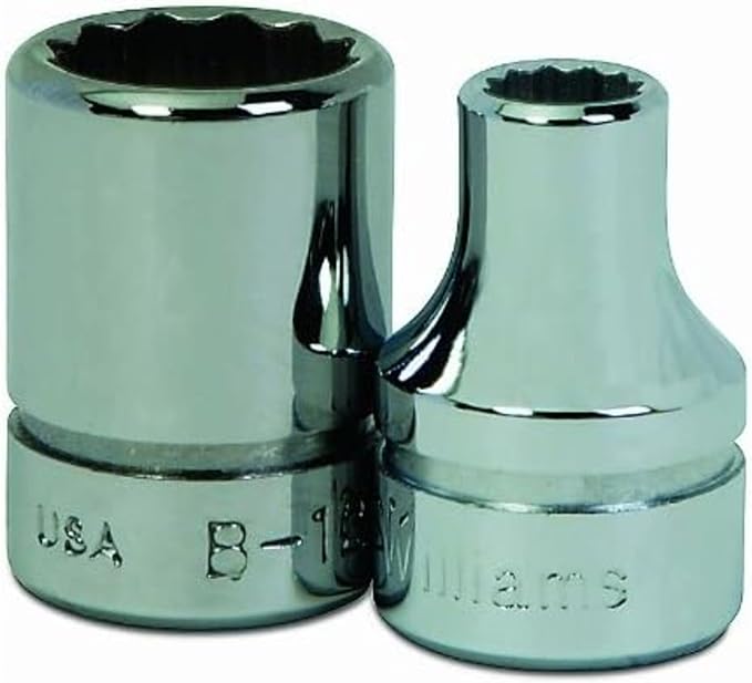 Williams JHWB-1220 3/8-Inch Drive Shallow Socket, 12-Point SAE, 5/8-Inch