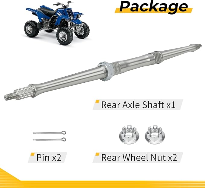 M MATI Rear Axle Shaft With Nuts for Yamaha B-anshee 350 YFZ350 Warrior 350 YFM350X 1987-2004 3GD-25381-00-00